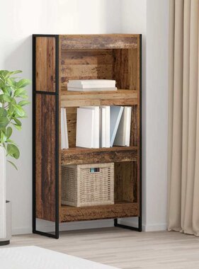 VidaXL Boekenkast Oud Hout 80 x 30 x 155 cm Bewerkt hout