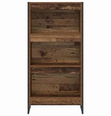VidaXL Boekenkast Oud Hout 80 x 30 x 155 cm Bewerkt hout