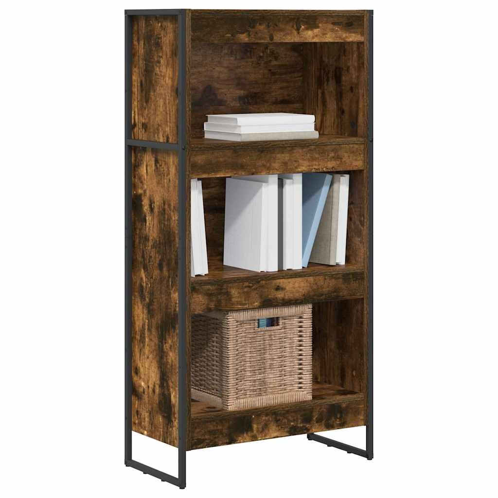 VidaXL Boekenkast Rook Eik 80 x 30 x 155 cm Bewerkt hout