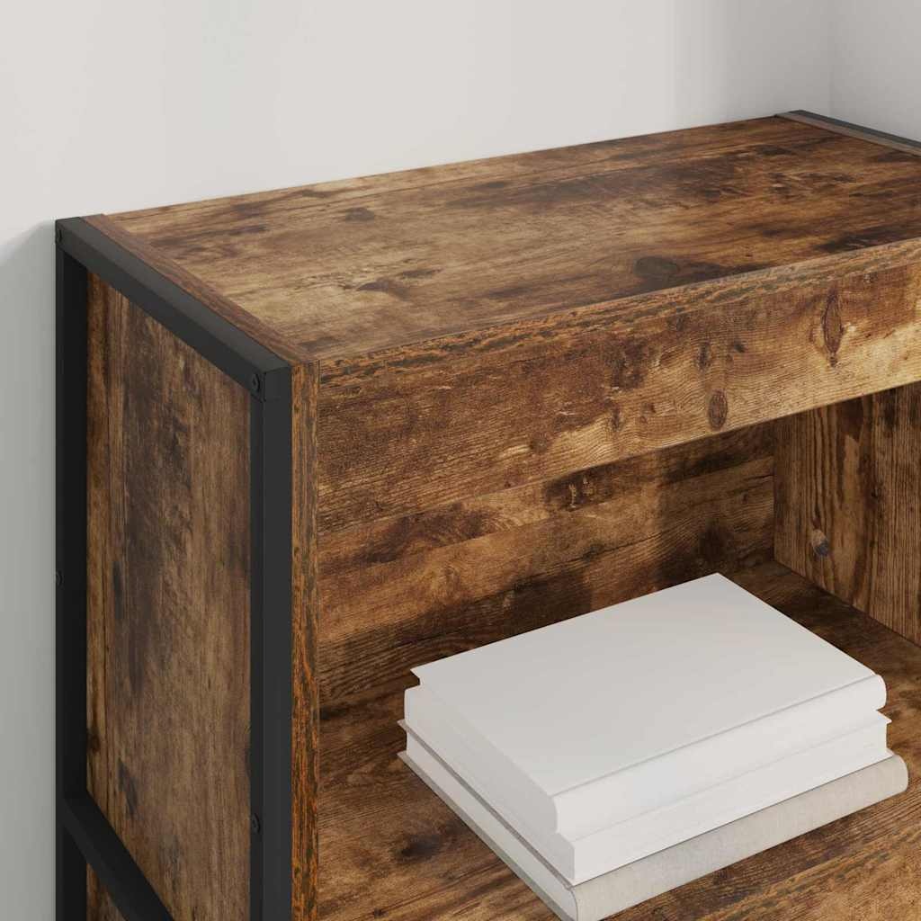 VidaXL Boekenkast Rook Eik 80 x 30 x 155 cm Bewerkt hout