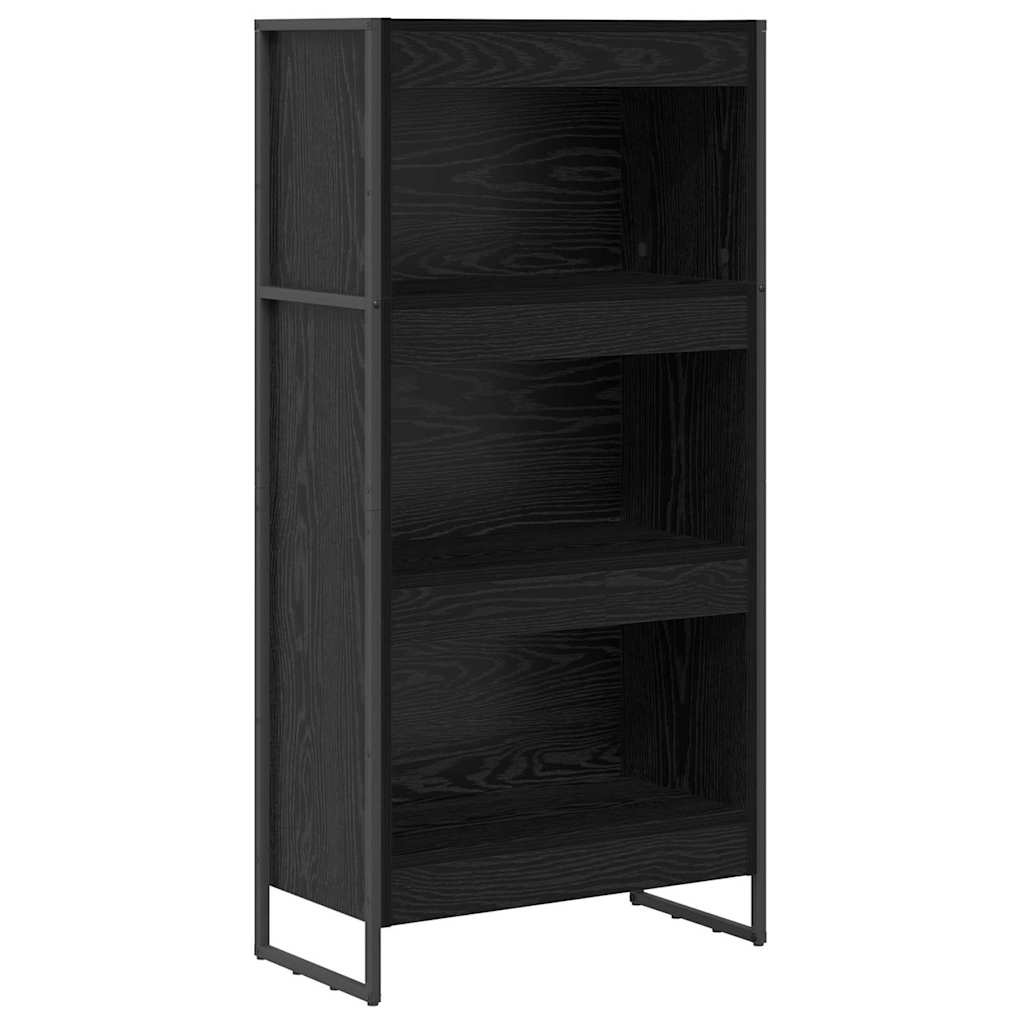 VidaXL Boekenkast Zwart Eiken 80 x 30 x 155 cm Bewerkt hout