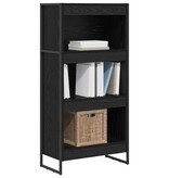 VidaXL Boekenkast Zwart Eiken 80 x 30 x 155 cm Bewerkt hout