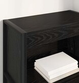 VidaXL Boekenkast Zwart Eiken 80 x 30 x 155 cm Bewerkt hout