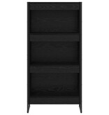 VidaXL Boekenkast Zwart Eiken 80 x 30 x 155 cm Bewerkt hout