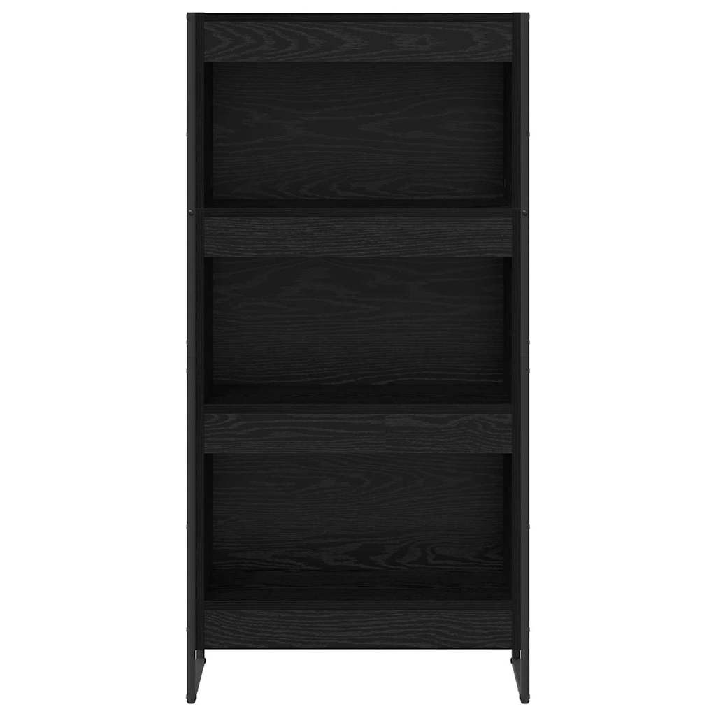 VidaXL Boekenkast Zwart Eiken 80 x 30 x 155 cm Bewerkt hout