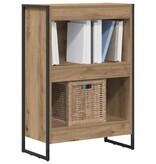 VidaXL Boekenkast Ambachtelijk eiken 80 x 30 x 155 cm Bewerkt hout