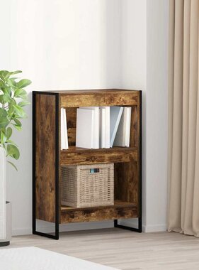 VidaXL Boekenkast Rook Eik 80 x 30 x 155 cm Bewerkt hout