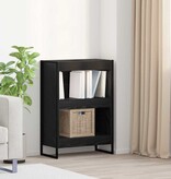 VidaXL Boekenkast Zwart Eiken 80 x 30 x 155 cm Bewerkt hout