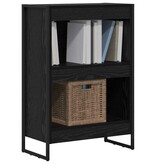 VidaXL Boekenkast Zwart Eiken 80 x 30 x 155 cm Bewerkt hout