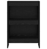 VidaXL Boekenkast Zwart Eiken 80 x 30 x 155 cm Bewerkt hout