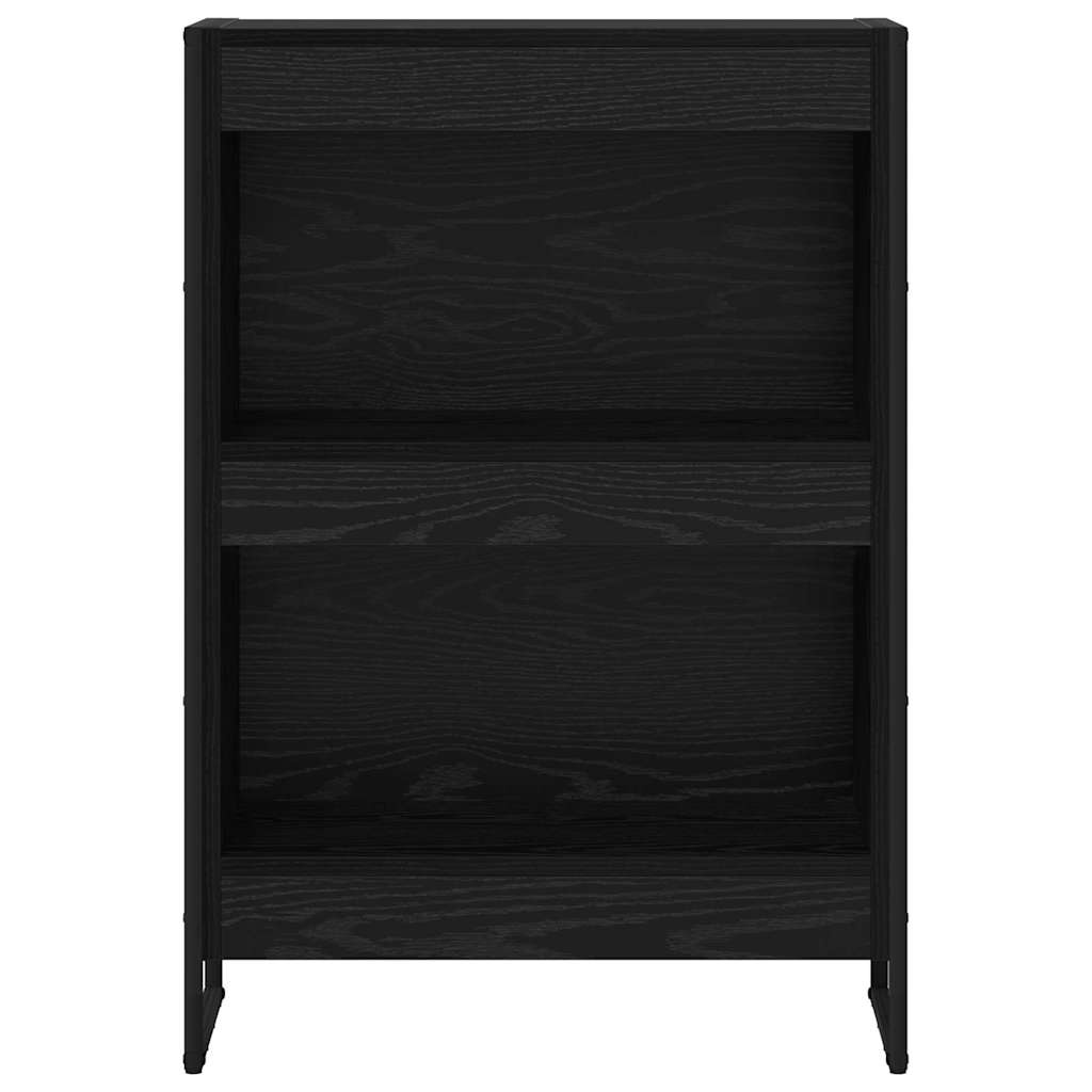 VidaXL Boekenkast Zwart Eiken 80 x 30 x 155 cm Bewerkt hout