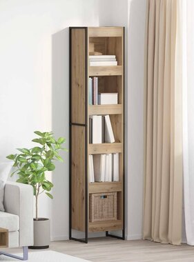 VidaXL Boekenkast Ambachtelijk eiken 80 x 30 x 155 cm Bewerkt hout