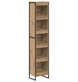 VidaXL Boekenkast Ambachtelijk eiken 80 x 30 x 155 cm Bewerkt hout