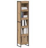 VidaXL Boekenkast Ambachtelijk eiken 80 x 30 x 155 cm Bewerkt hout
