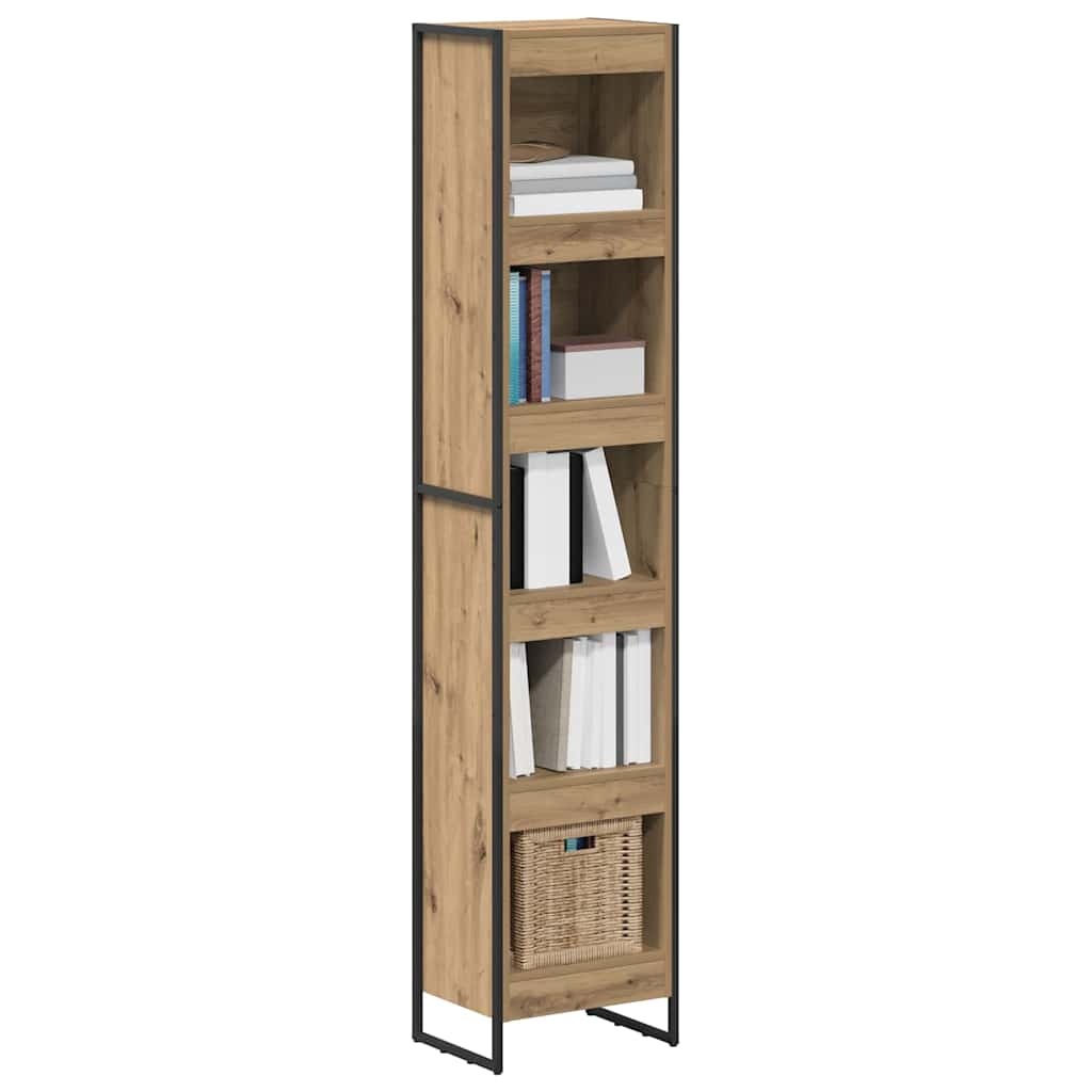 VidaXL Boekenkast Ambachtelijk eiken 80 x 30 x 155 cm Bewerkt hout
