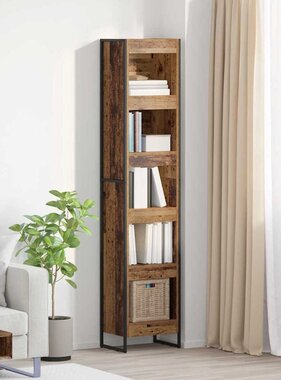 VidaXL Boekenkast Oud Hout 80 x 30 x 155 cm Bewerkt hout