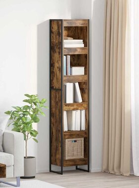 VidaXL Boekenkast Rook Eik 80 x 30 x 155 cm Bewerkt hout
