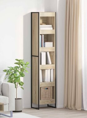 VidaXL Boekenkast Sonoma 80 x 30 x 155 cm Bewerkt hout