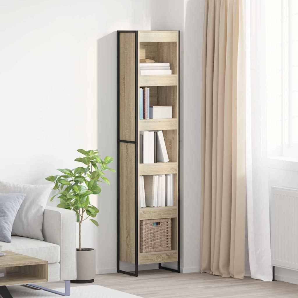 VidaXL Boekenkast Sonoma 80 x 30 x 155 cm Bewerkt hout