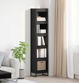 VidaXL Boekenkast Zwart Eiken 80 x 30 x 155 cm Bewerkt hout