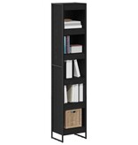 VidaXL Boekenkast Zwart Eiken 80 x 30 x 155 cm Bewerkt hout