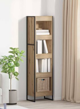 VidaXL Boekenkast Ambachtelijk eiken 80 x 30 x 155 cm Bewerkt hout