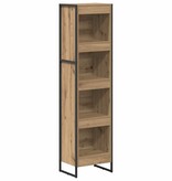 VidaXL Boekenkast Ambachtelijk eiken 80 x 30 x 155 cm Bewerkt hout