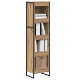 VidaXL Boekenkast Ambachtelijk eiken 80 x 30 x 155 cm Bewerkt hout