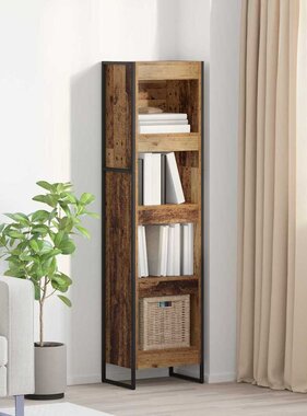 VidaXL Boekenkast Oud Hout 80 x 30 x 155 cm Bewerkt hout
