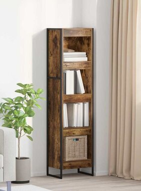 VidaXL Boekenkast Rook Eik 80 x 30 x 155 cm Bewerkt hout