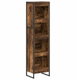 VidaXL Boekenkast Rook Eik 80 x 30 x 155 cm Bewerkt hout
