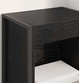 VidaXL Boekenkast Zwart Eiken 80 x 30 x 155 cm Bewerkt hout