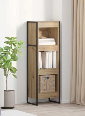 VidaXL Boekenkast Ambachtelijk eiken 80 x 30 x 155 cm Bewerkt hout