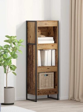 VidaXL Boekenkast Oud Hout 80 x 30 x 155 cm Bewerkt hout