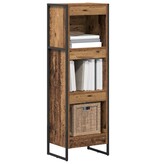 VidaXL Boekenkast Oud Hout 80 x 30 x 155 cm Bewerkt hout