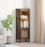 VidaXL Boekenkast Rook Eik 80 x 30 x 155 cm Bewerkt hout
