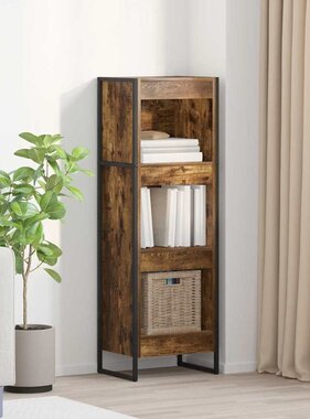 VidaXL Boekenkast Rook Eik 80 x 30 x 155 cm Bewerkt hout