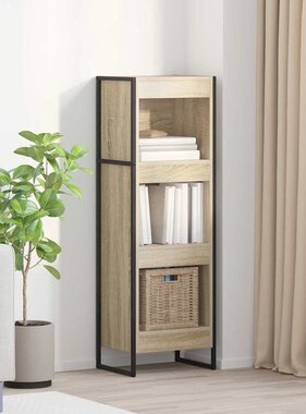 VidaXL Boekenkast Sonoma 80 x 30 x 155 cm Bewerkt hout