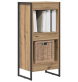 VidaXL Boekenkast Ambachtelijk eiken 80 x 30 x 155 cm Bewerkt hout