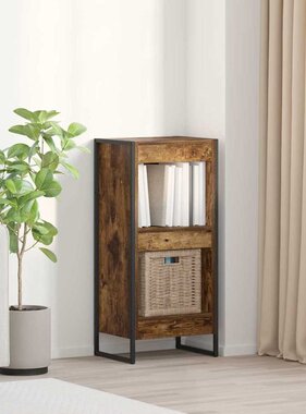 VidaXL Boekenkast Rook Eik 80 x 30 x 155 cm Bewerkt hout