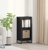 VidaXL Boekenkast Zwart Eiken 80 x 30 x 155 cm Bewerkt hout