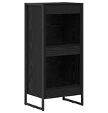 VidaXL Boekenkast Zwart Eiken 80 x 30 x 155 cm Bewerkt hout