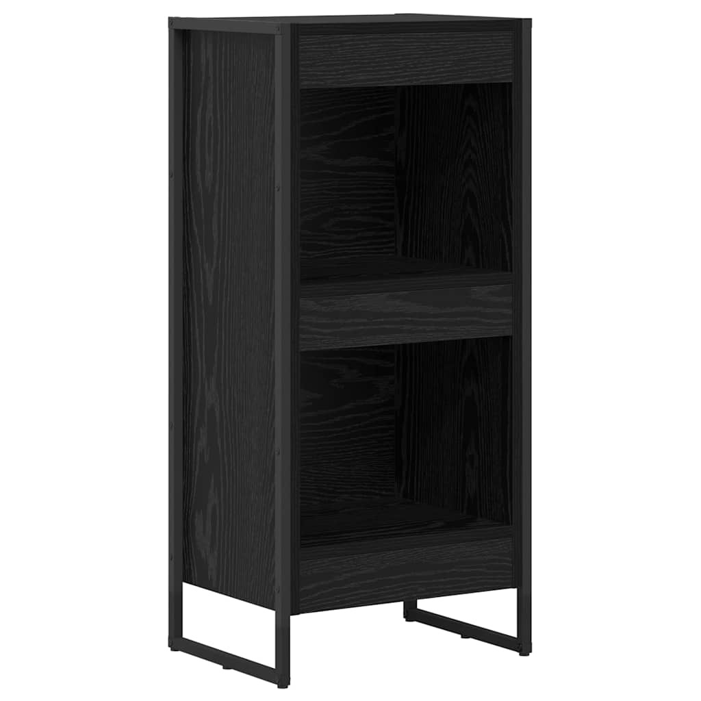 VidaXL Boekenkast Zwart Eiken 80 x 30 x 155 cm Bewerkt hout