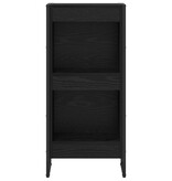 VidaXL Boekenkast Zwart Eiken 80 x 30 x 155 cm Bewerkt hout