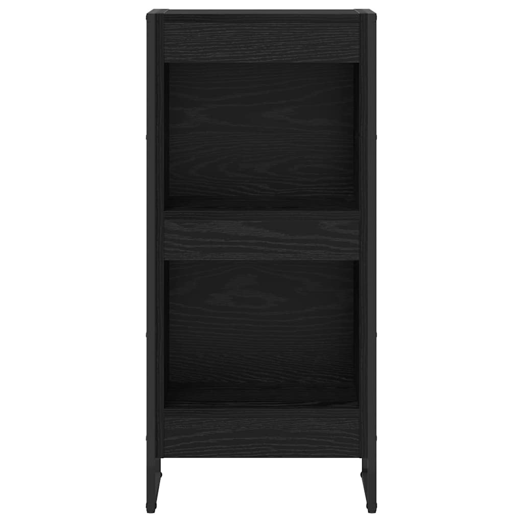VidaXL Boekenkast Zwart Eiken 80 x 30 x 155 cm Bewerkt hout