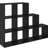 VidaXL Kamerscherm Boekenkast Zwart Eiken 137,5 x 29 x 103,5 cm