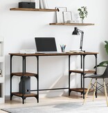 VidaXL Bureau met plank Oud Hout 140 x 50 x 75 cm Bewerkt hout