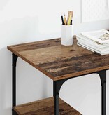 VidaXL Bureau met plank Oud Hout 140 x 50 x 75 cm Bewerkt hout