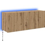 VidaXL TV Wandkast Artisan Eiken 100 x 35 x 41 cm Bewerkt hout