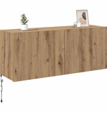 VidaXL TV Wandkast Artisan Eiken 100 x 35 x 41 cm Bewerkt hout